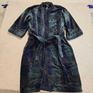 Adolfo Bathrobe Men's Plush Cotton One Size 100% Cotton